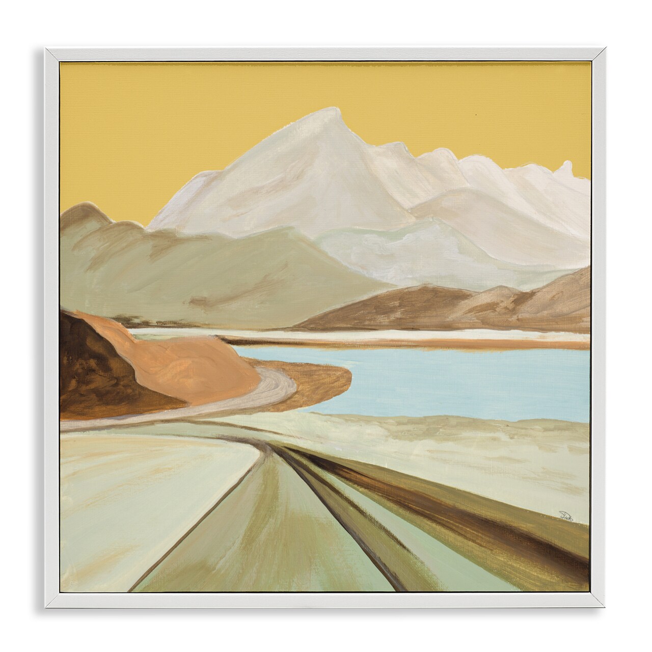 Stupell Industries Retorno Mountain Sunrise Framed Giclee, design by Patricia Pinto
